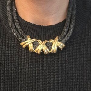 Gold and Black Women's Necklace